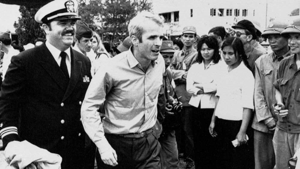 John McCain after he was released from North Vietnamese detention [Horst Faas/AP Photo] 