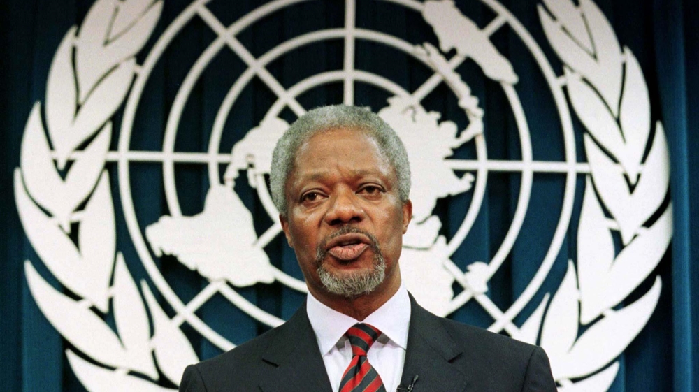 Annan headed the push for the UN's adoption of the Millennium Development Goals [File: AP]