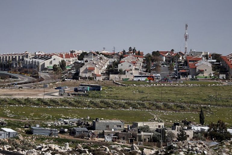 ISRAEL-PALESTINIAN-CONFLICT-SETTLEMENTS A general view shows the Israeli settlement of Adam, near the Palestinian West Bank city of Ramallah, on January 30, 2015. Israel published tenders