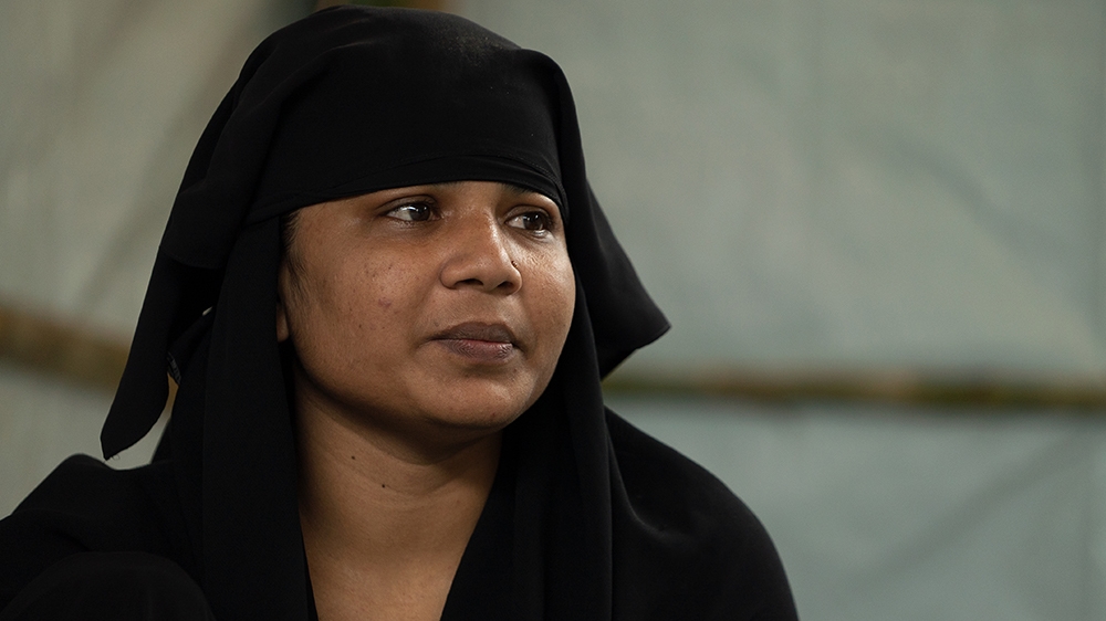 Romeda Begum, the 26-year-old camp leader [Sorin Furcoi/Al Jazeera] 