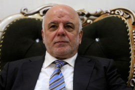 Iraqi Prime Minister Haider al-Abadi, who''s political bloc came third in a May parliamentary election, meets with cleric Moqtada al-Sadr, who''s bloc came first, in Najaf