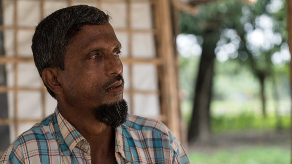 Nur al-Amin has been displaced from his village in Myanmar three times during his lifetime [Sorin Furcoi/Al Jazeera]