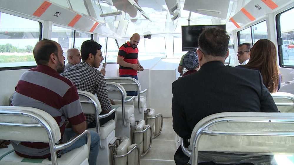 The river boat taxis will provide an affordable means of public transport that can help Baghdad residents save time and money [Arwa Ibrahim/Al Jazeera]