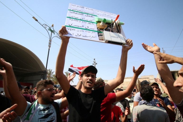 Iraq protests reuters
