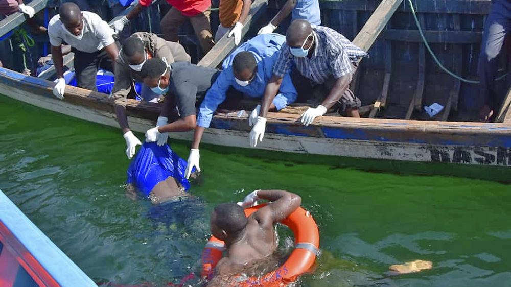 The passenger ferry MV Nyerere capsized on Lake Victoria on Thursday [AP]