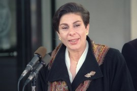 Palestinian spokeswoman Hanan Ashrawi told reporters January 15, 1992 that Israel had rejected a demand to freeze its settlement of the West Bank and Gaza Strip,