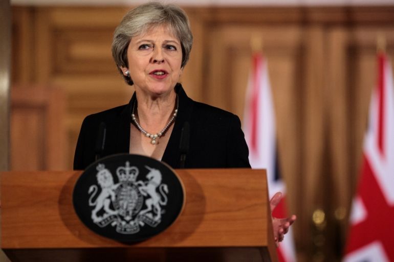 Britain''s Prime Minister Theresa May makes a statement on Brexit negotiations