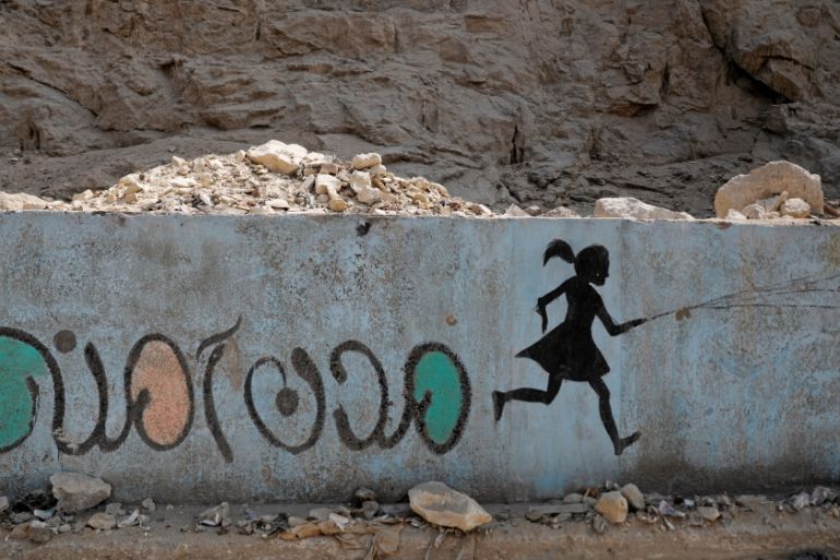Mural depicting anti-sexual harassment message in Cairo, Egypt