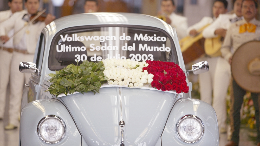 
The last original Volkswagen Beetle was produced in Puebla, Mexico in 2003 [Andrew Winning/The Associated Press]
