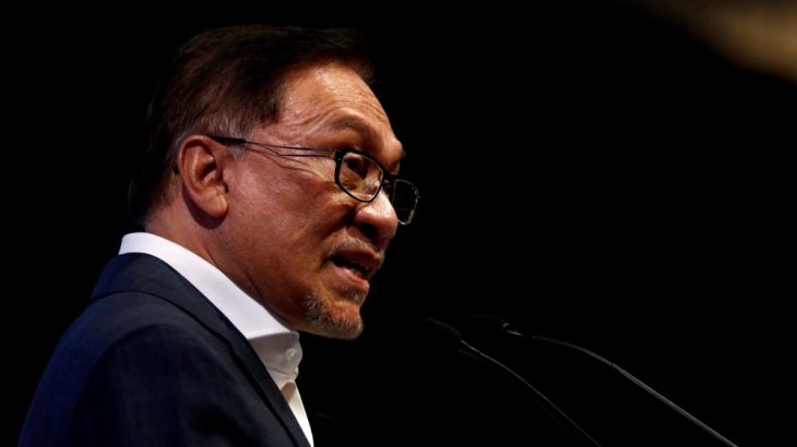 Malaysian politician Anwar Ibrahim speaks during the Singapore Summit in Singapore