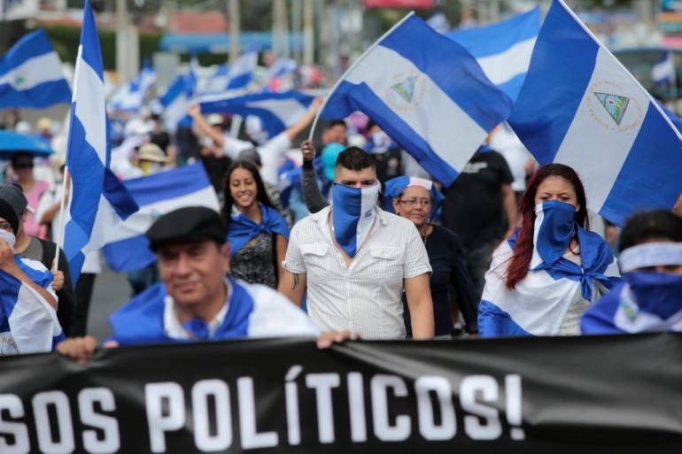 protest against Nicaraguan President Daniel Ortega