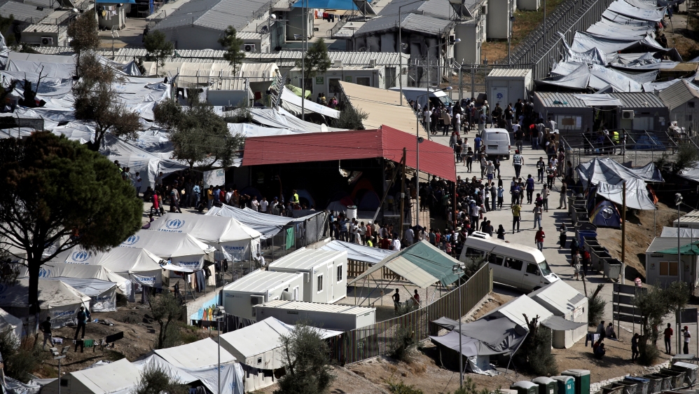 Moria is just a 20-minute drive from Pikpa. The camp is overcrowded and there are reports of residents experiencing serious mental health trauma [File: Alkis Konstantinidis/File Photo/Reuters]