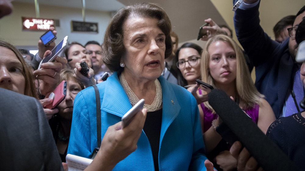 Democrat Dianne Feinstein said 'this is really what #MeToo is all about' [AP Photo/J. Scott Applewhite]