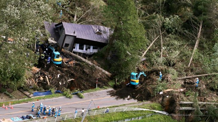 Japan quake triggers landslides