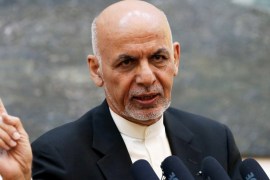 Afghan President Ashraf Ghani speaks during a news conference in Kabul, Afghanistan on July 15, 2018. [Reuters/Mohammad Ismail]