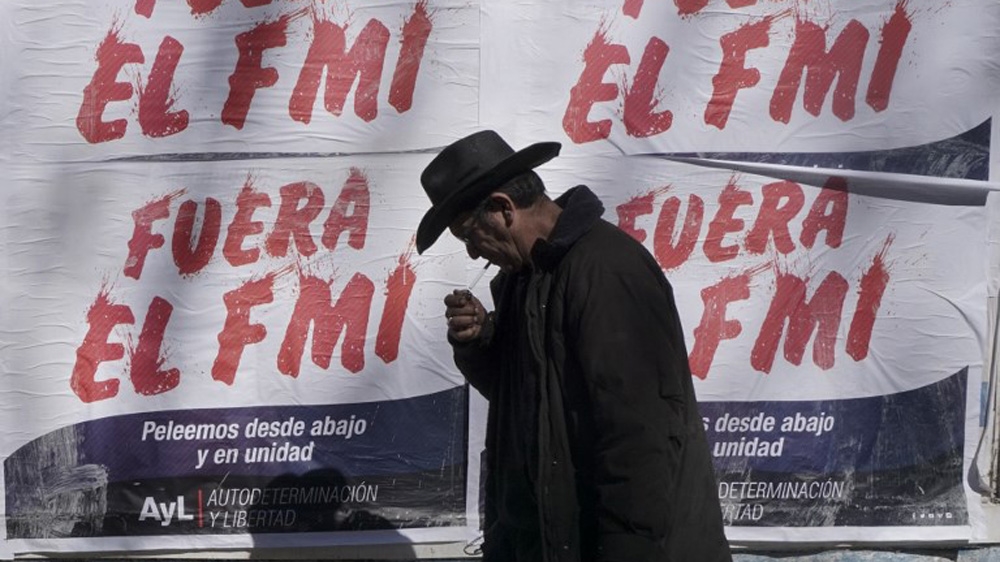 Many Argentinians are wary of the IMF, which they blame for contributing the economy's collapse 17 years ago [Eitan Abramovich/AFP]