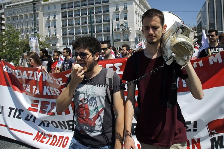 Greece is done with the bailout. Young people say crisis not over