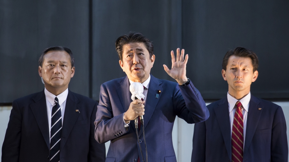 Abe wants to revise Japan's pacifist constitution [Omohiro Ohsumi/Getty]