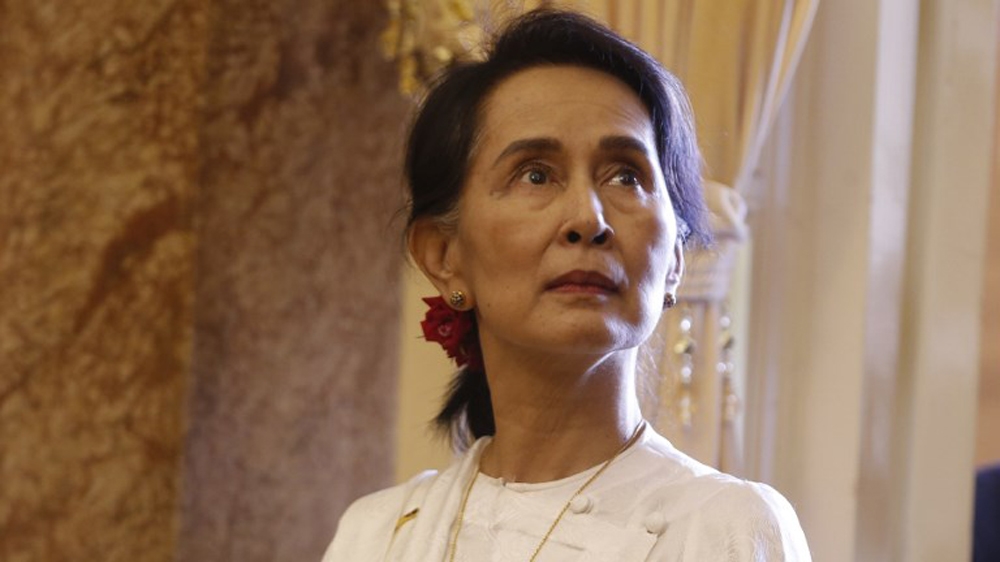
Aung San Suu Kyi, Myanmar's de-facto leader, is charged with complicity over killings of Rohingya [AFP]
