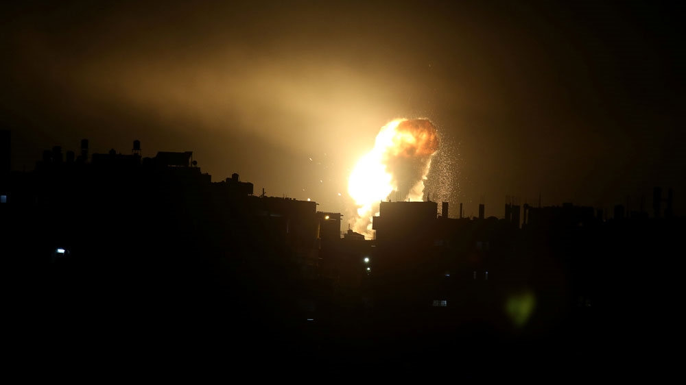 Israeli attacks hit the Gaza Strip, which only gets electricity a couple of hours a day [Ibraheem Abu Mustafa/Reuters]
