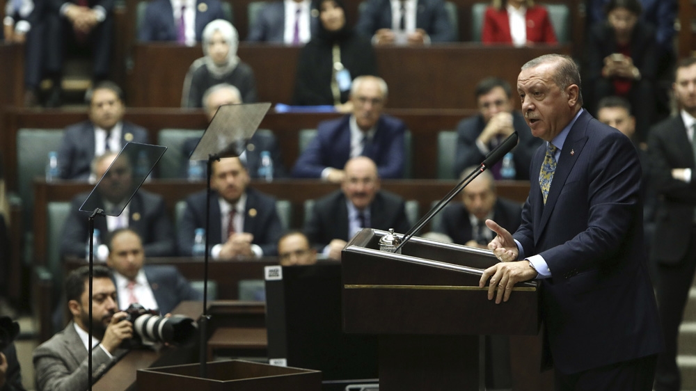 Erdogan called for the Saudi suspects to be tried in a Turkish court [Ali Unal/ AP Photo]