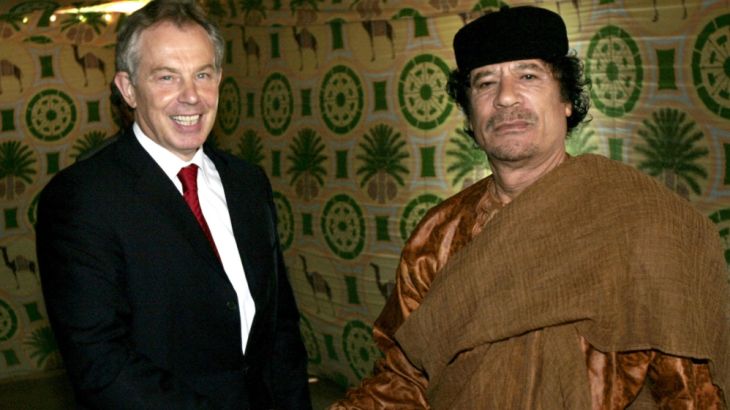 UK''s Tony Blair, Libya''s Muammar Gaddafi in Sirte