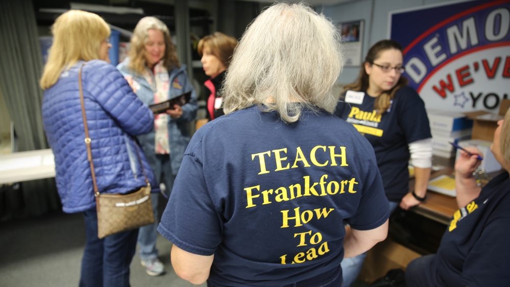 More than 1,450 educators including current and former classroom teachers, school staff, administrators and some in higher education are running for US state legislative seats in November [Chris Kenning/Al Jazeera] 