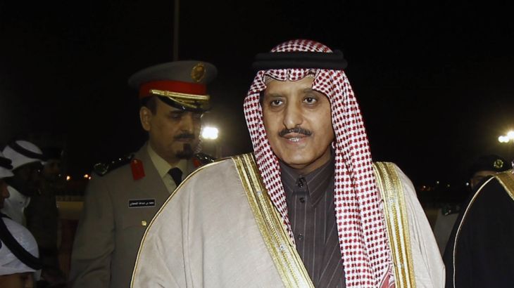 Saudi Prince Ahmed bin Abdul-Aziz , brother of Saudi King Abdullah greeted upon their arrival at the graduation ceremony of police cadets at the Public Security Training City in Riyadh, February 28, 2