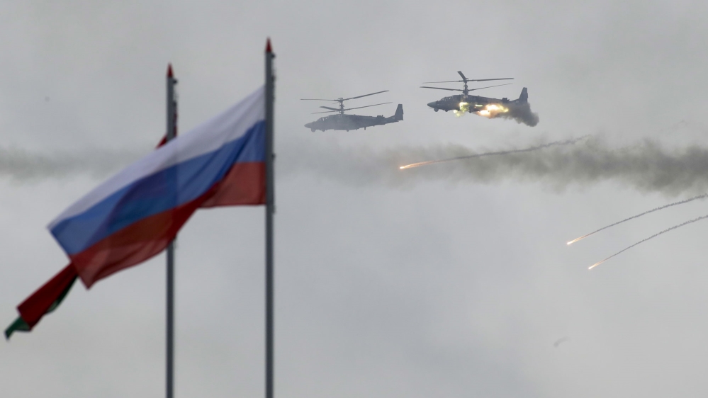 Russia ran large-scale military drills close to the EU's eastern border last year [File: Sergei Grits/AP]