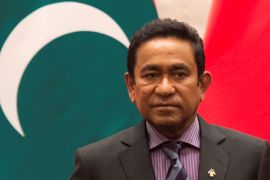 Former President Abdulla Yameen&#039;s conviction was overturned before Sunday&#039;s parliamentary elections, in which he is fielding candidates. [File: Fred Dufour/Pool via Reuters]