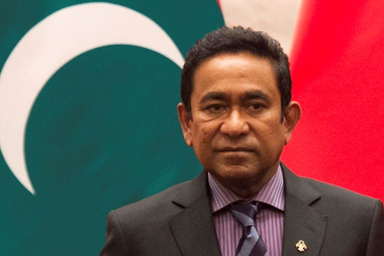 FILE PHOTO: Maldives President Abdulla Yameen attends a meeting in Beijing