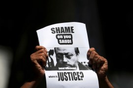 Khashoggi protest Reuters