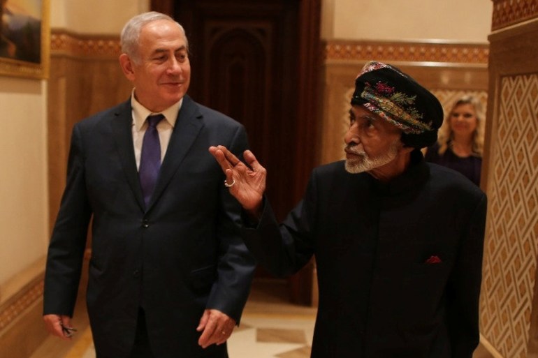 Netanyahu with Sultan Qaboos bin Said