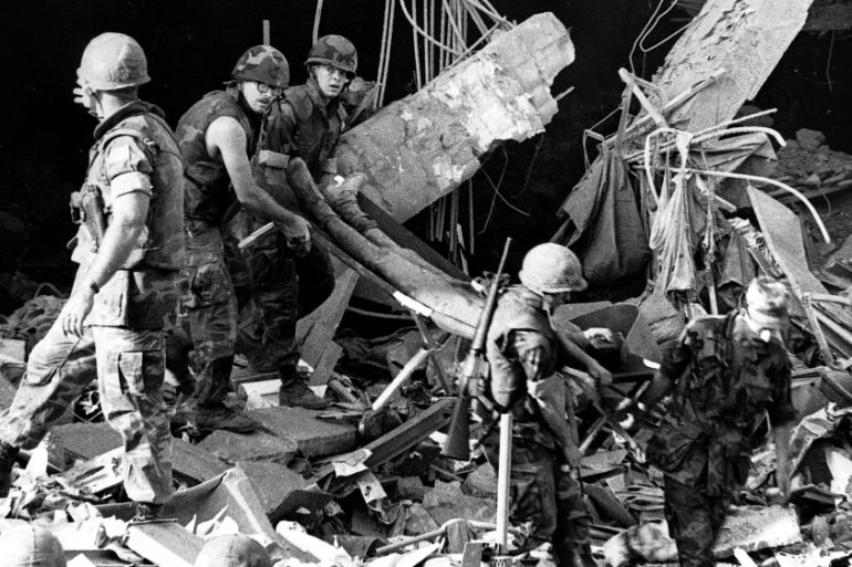 241 US Marines were killed at the US Battalion Landing Team (BLT) headquarters in Beirut