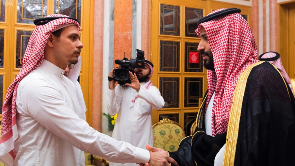 Saudi Crown Prince Mohammed bin Salman met members of Khashoggi's family in Riyadh on October 23 [File: Saudi Press Agency via AP]