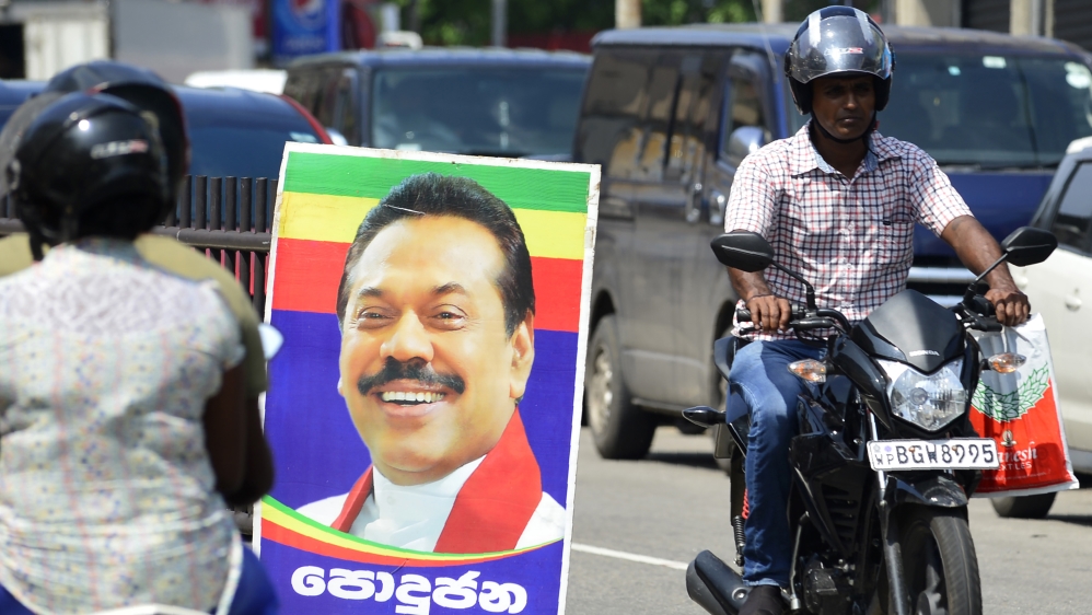 Mahinda Rajapaksa remains popular despite allegations of corruption and rights abuses [Lakruwan Wanniarachchi/ AFP]