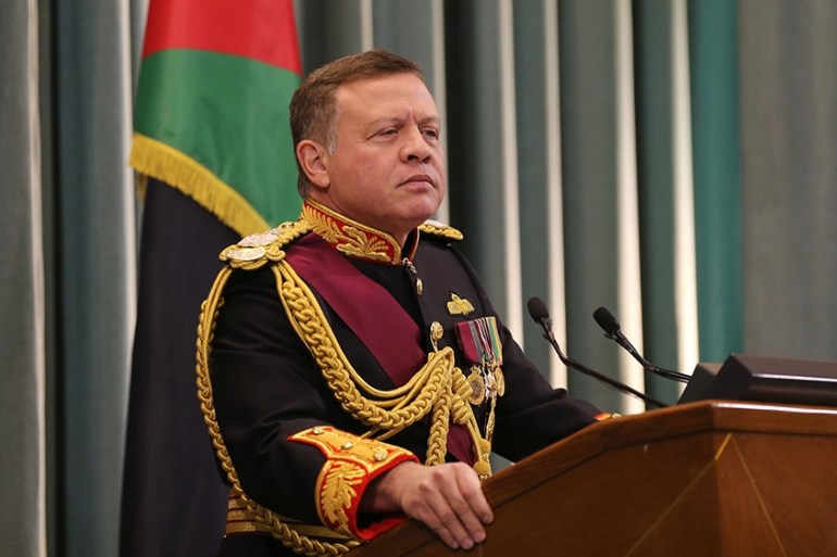 AMMAN, JORDAN- NOVEMBER 7: Jordan''s King Abdullah II attends the State opening of the Parliament on November 7, 2016, in Amman, Jordan. King Abdullah addressed the recently elected 18th Jordanian Lowe