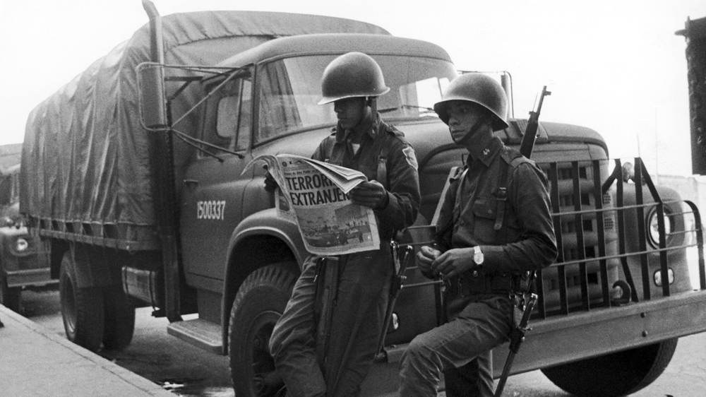 Police presence at the Riots of 1968 Tlatelolco [Photo by Keystone-France/Gamma-Keystone via Getty Images]