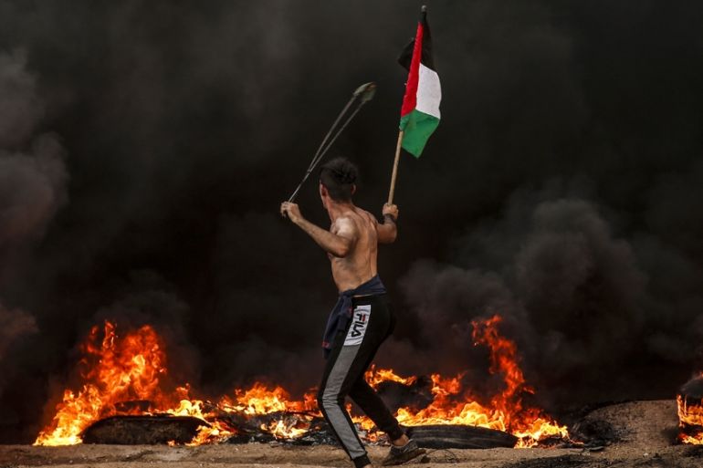 Palestinian protester