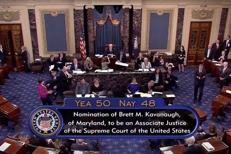 Senate votes Kavanaugh