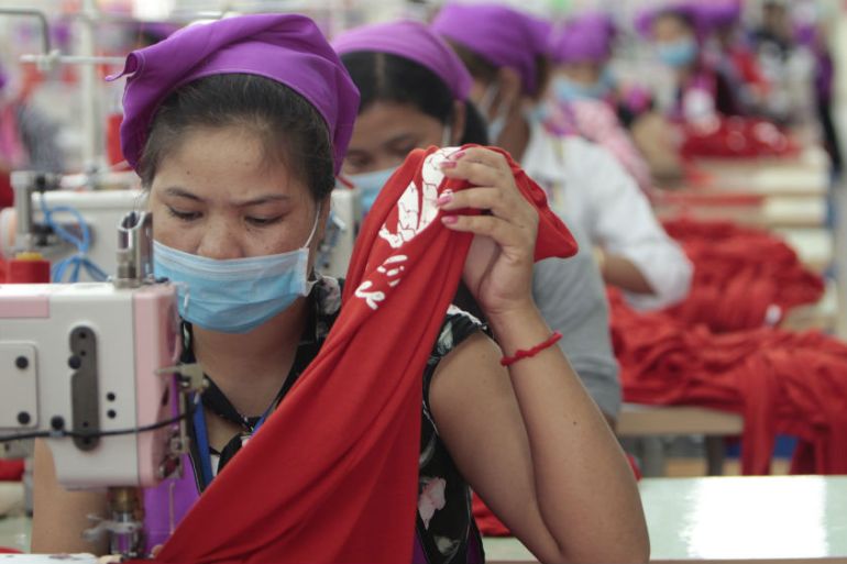 Cambodia garment workers