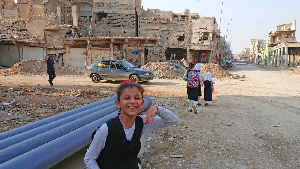 In al-Sa'aa neighbourhood there is just one elementary school for girls still functioning [Mariya Petkova/Al Jazeera] 