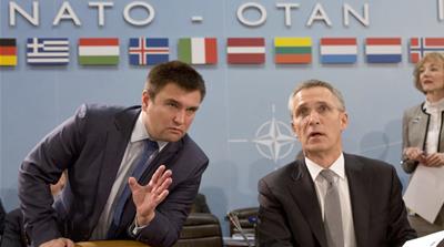 
Ukraine hasn't been able to further its goals of NATO membership for over a year [Virginia Mayo/AP Photo]
