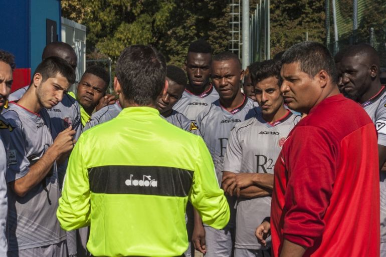Italian refugees football