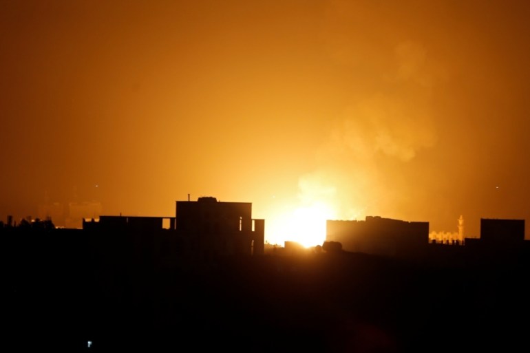 Saudi air strike on the Yemeni capital Sanaa