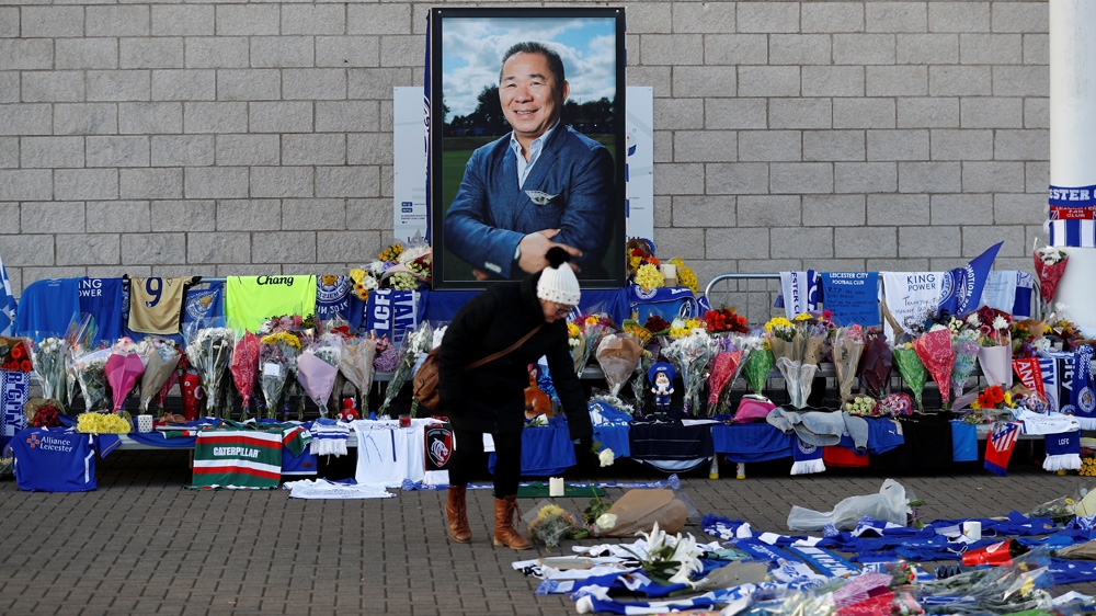 Vichai was popular with the club's fans and was a familiar face at matches [Peter Nicholls/Reuters]