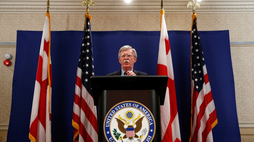 John Bolton has criticised Cuba as being part of a 'troika of tyranny' [File: David Mdzinarishvili/Reuters]