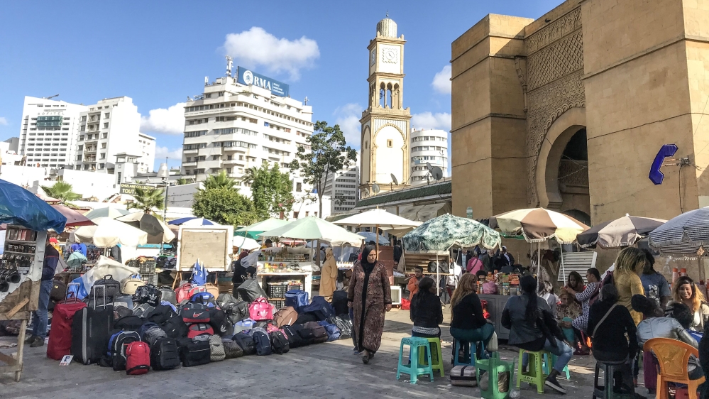 A market in Casablanca where sub-Saharan migrants work [Faras Ghani/Al Jazeera]