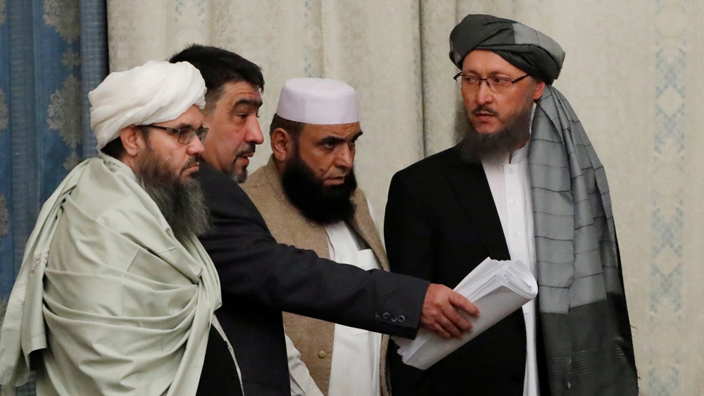 Members of the Taliban delegation during the multilateral peace talks on Afghanistan in Moscow [Reuters/Sergei Karpukhin]