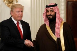Trump meets Saudi crown prince at the White House in Washington